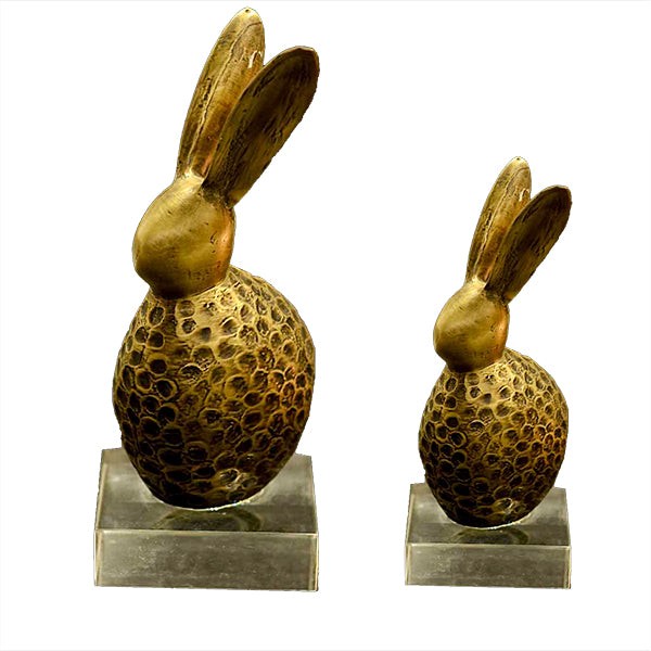 Golden Rabbit Décor Piece (Pair)