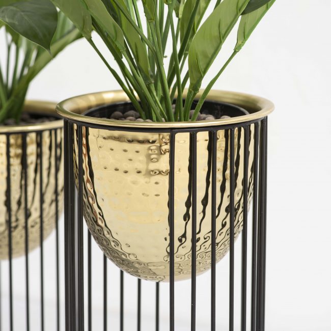 Athena Hammered Planters Gold (Set of two)