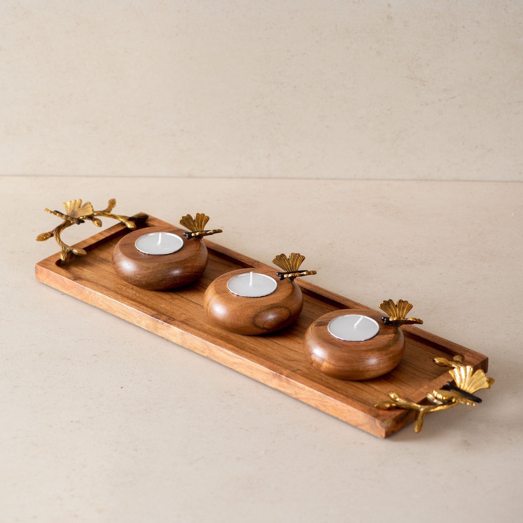 Butterfly tealight holders with Tray and Tealights