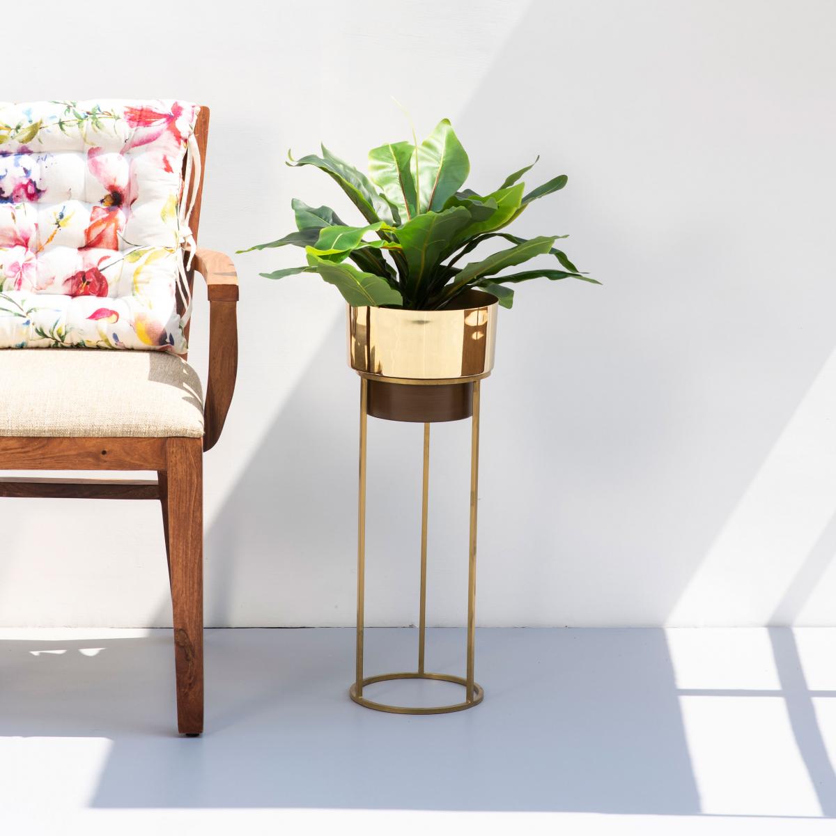 Bella Gold and Brown Single Planter