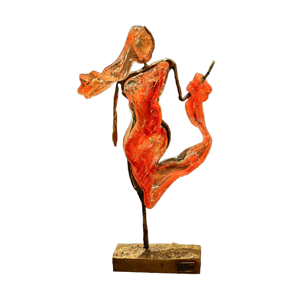 Artistic Amira Bronze - Lady - Crystal in Metal Frame
