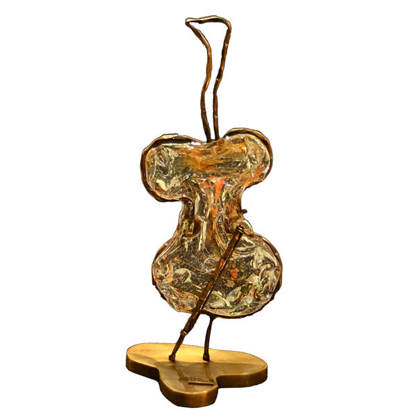 Artistic Violine Bronze - Crystal in Metal Frame