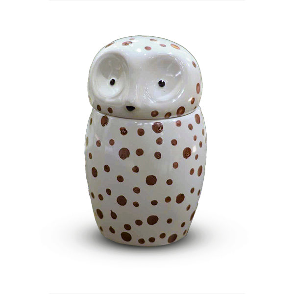 Ceramic Owl Jar Décor Piece