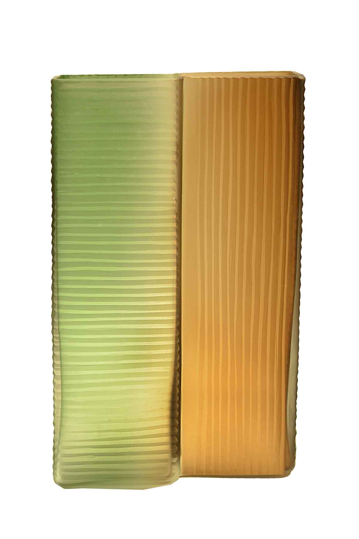 Frosted Glass Dual Tone Vase