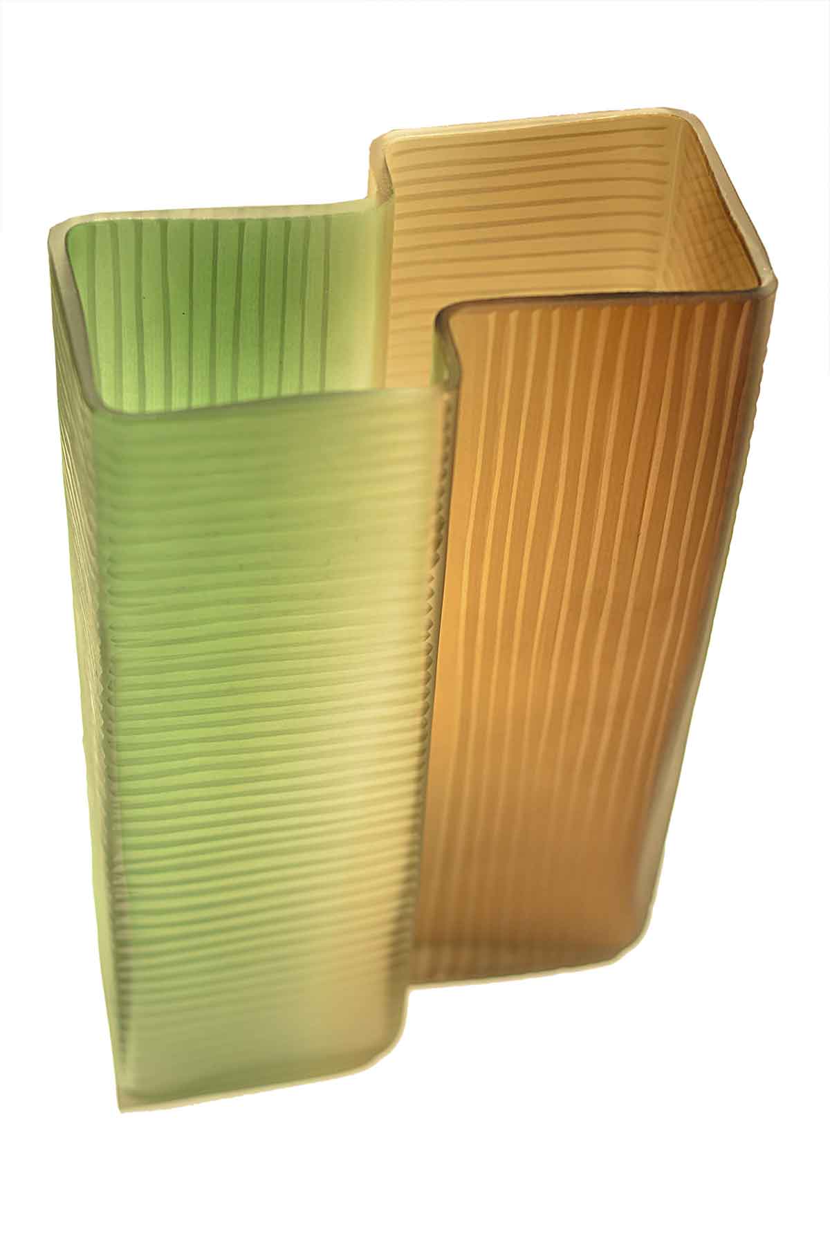 Frosted Glass Dual Tone Vase