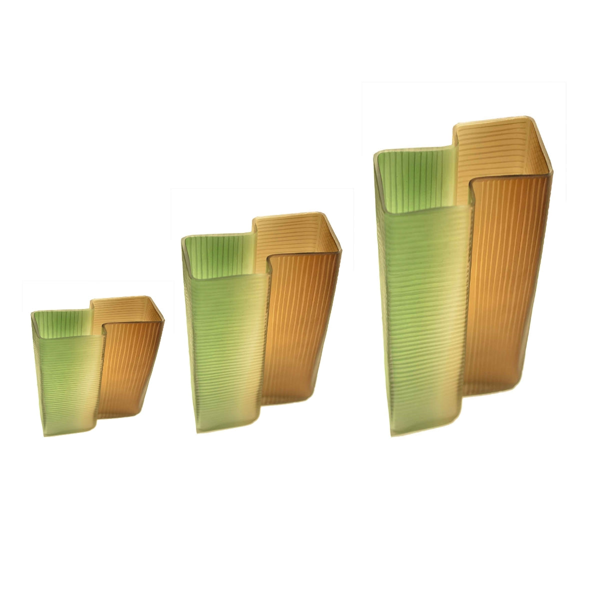 Frosted Glass Dual Tone Vase