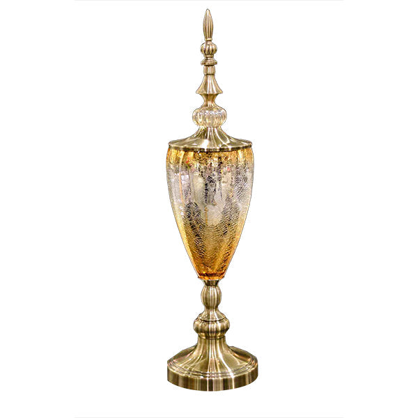 Gold & Copper Textured Glass Stand Showpiece