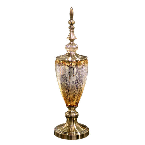 Gold & Copper Textured Glass Stand Showpiece