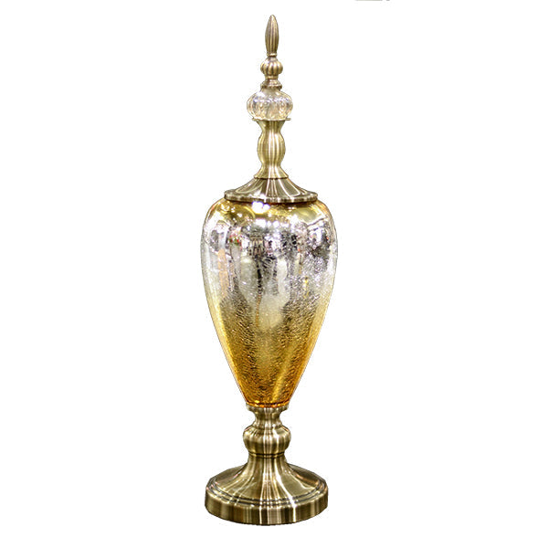 Gold & Copper Textured Glass Stand Showpiece
