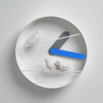 Haoshi Sparrow X Round Clock - Blue