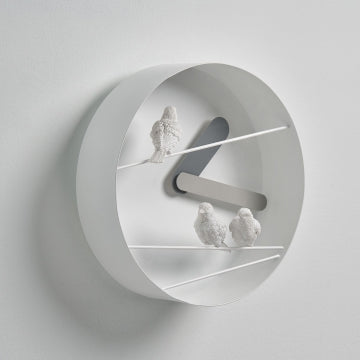 Haoshi Sparrow X Round Clock - Grey