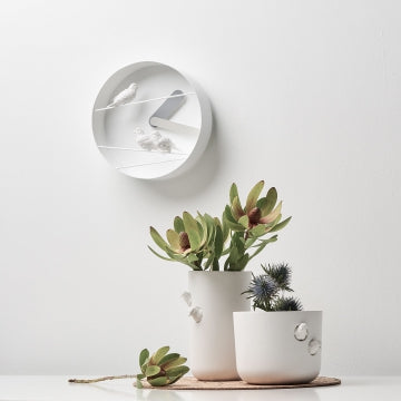 Haoshi Sparrow X Round Clock - Grey