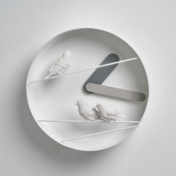Haoshi Sparrow X Round Clock - Grey
