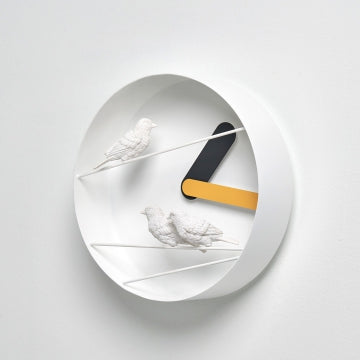 Haoshi Sparrow X Round Clock - Yellow