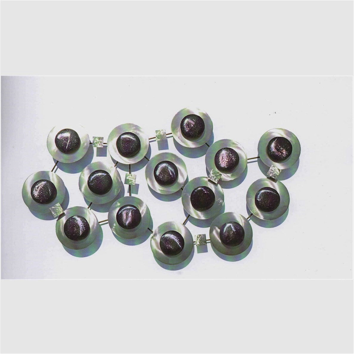 Silver Spotted Metal Art