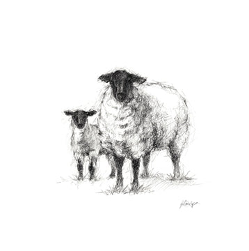 Charcoal Sheep Study I