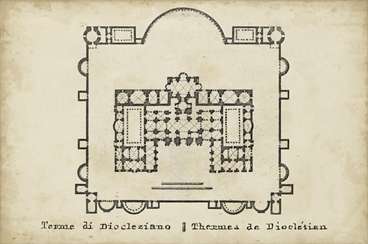 Plan for the Baths of Diocletian