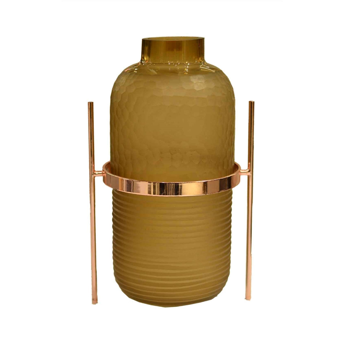 Brown Glass Patterned Modern  Vase 2