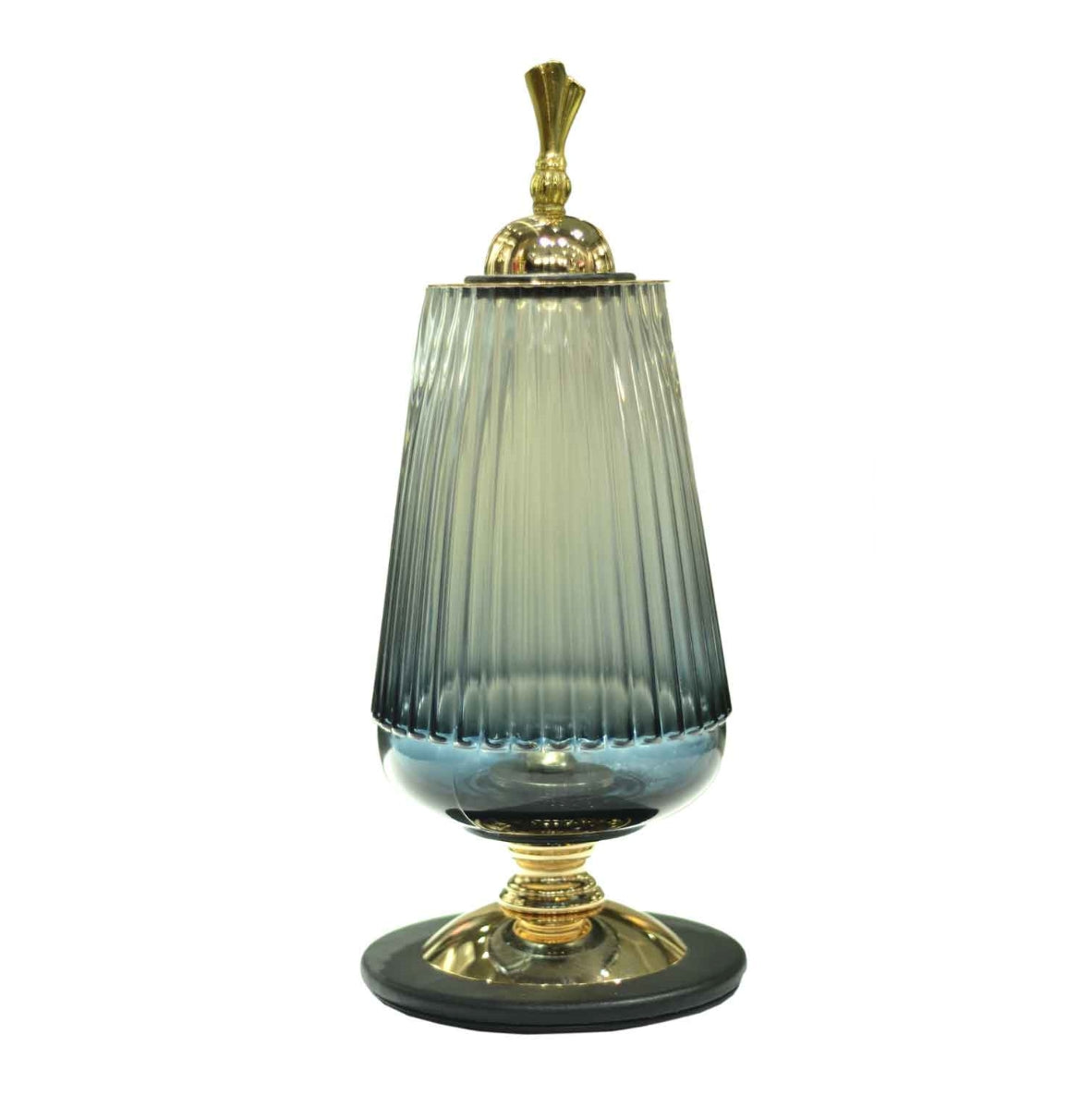 Black & Golden Decorative Glass Stand Showpiece 3