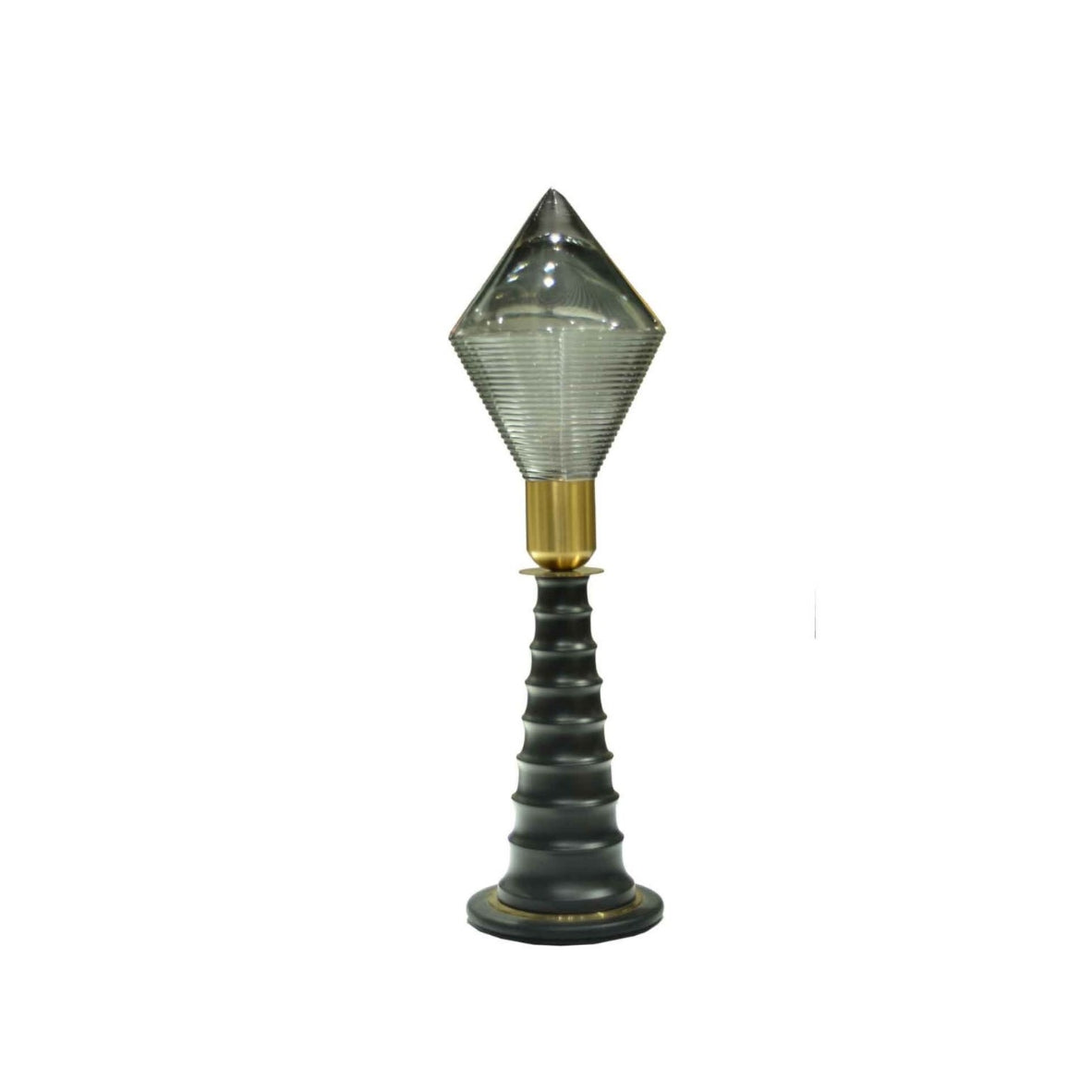 Black & Golden Decorative Glass Stand Showpiece 4