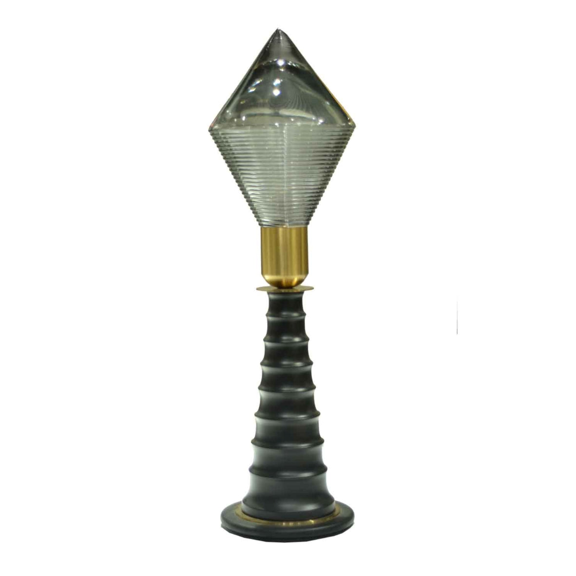 Black & Golden Decorative Glass Stand Showpiece 5