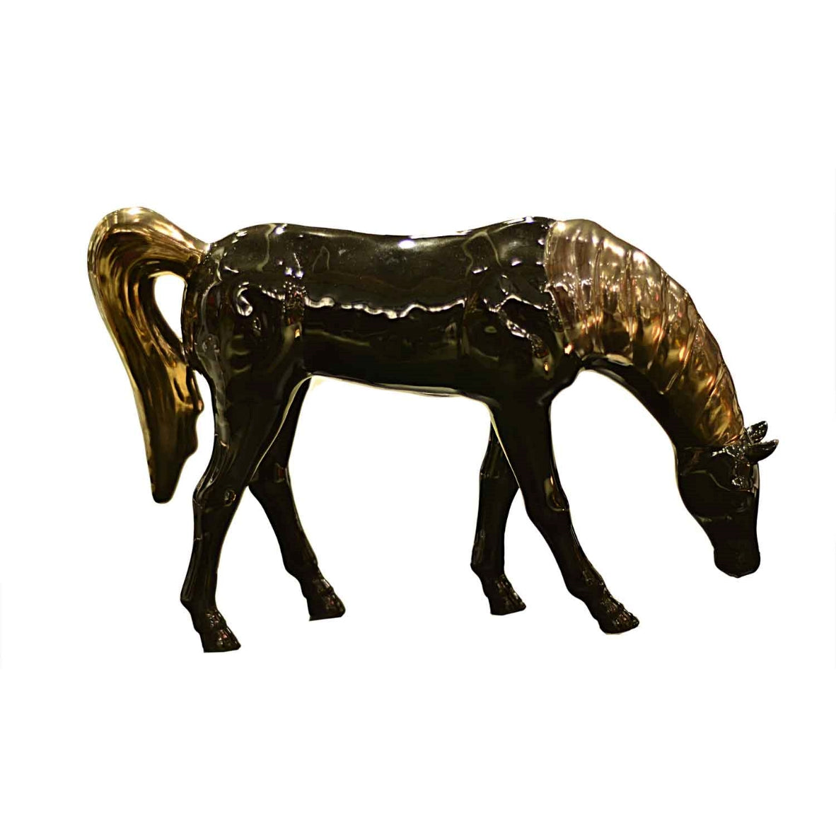 Black & Golden Horse Décor Piece 3