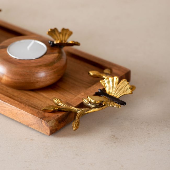 Butterfly tealight holders with Tray and Tealights