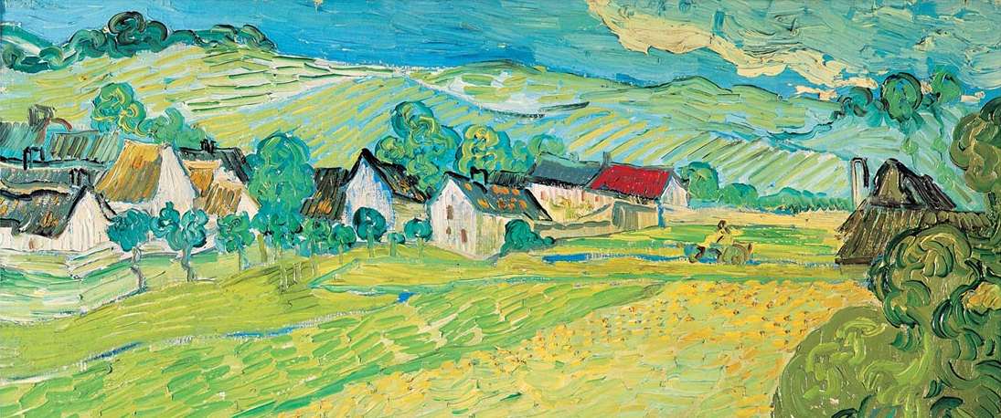 Vue ensoleille près d'Auvers