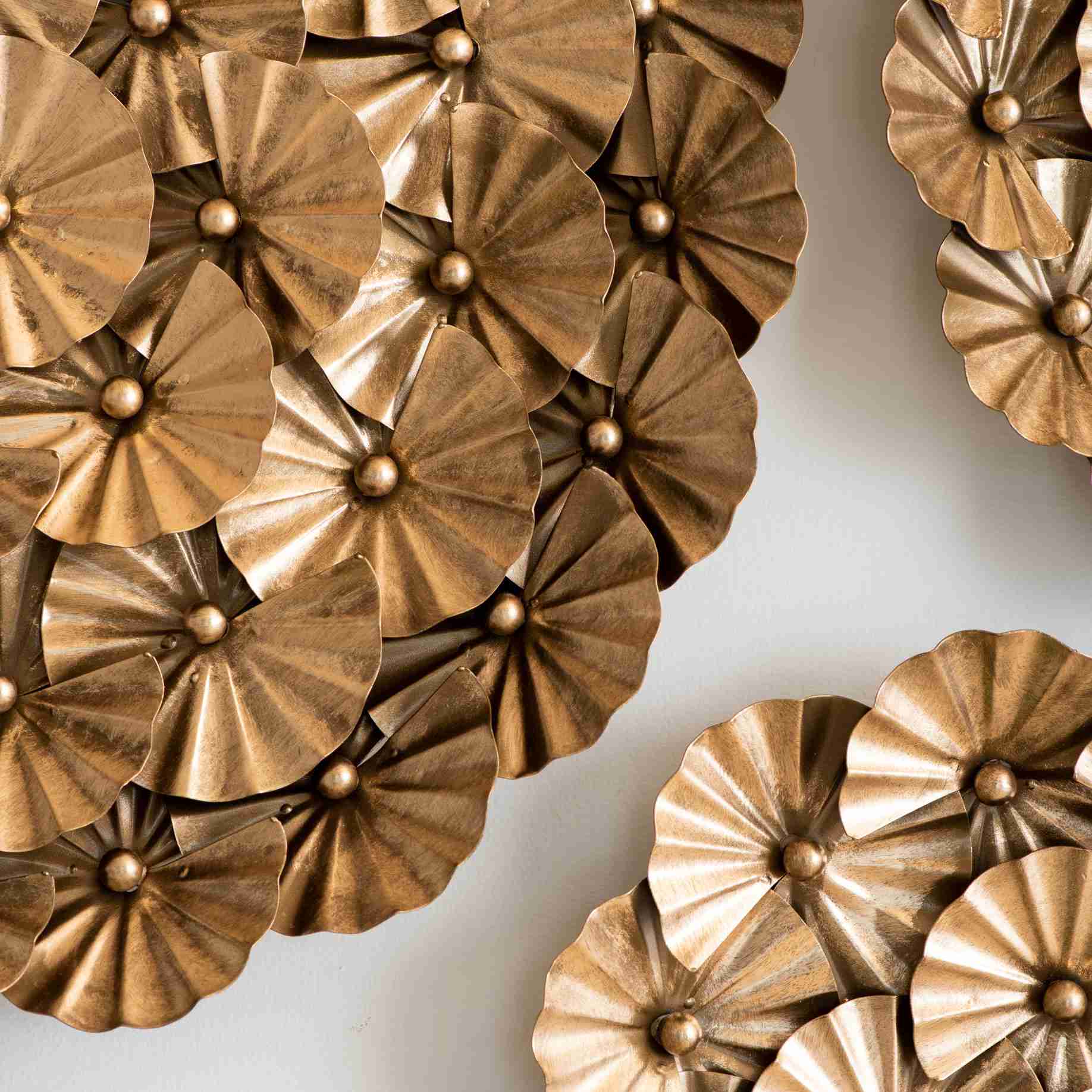 Floral Sun Gold Set of 3 Wall Decor