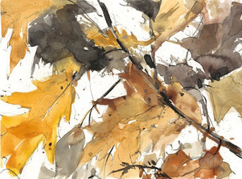 Watercolor Autumn Leaves 1