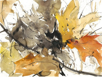 Watercolor Autumn Leaves 2