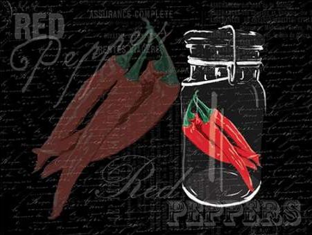 Red Peppers In A Jar