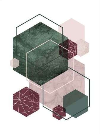Cranberry Green Blush GEO 2