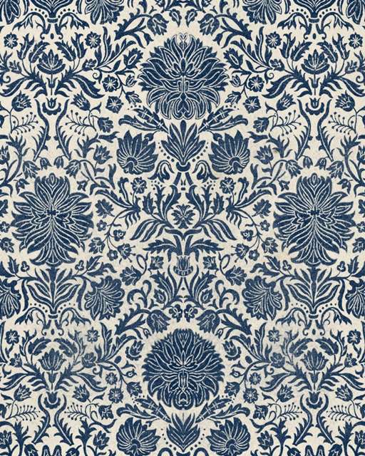 Baroque Tapestry in Navy I