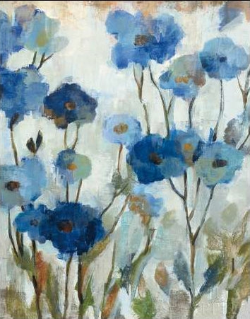 Abstracted Floral in Blue 3