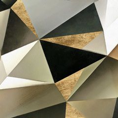 Gold Polygon Wall II