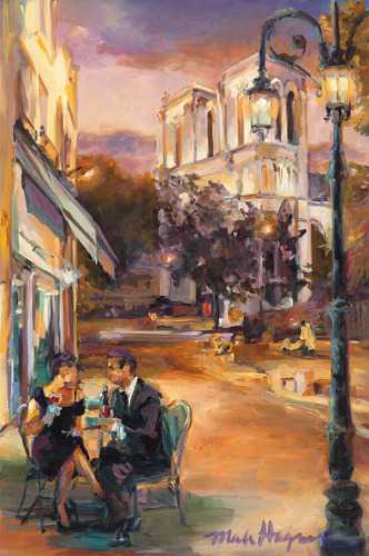 Twilight Time in Paris Violet Sky