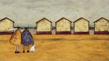 Looking Through The Gap In The Beach Huts