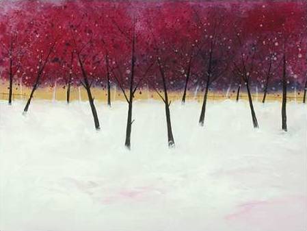 Red Trees on White