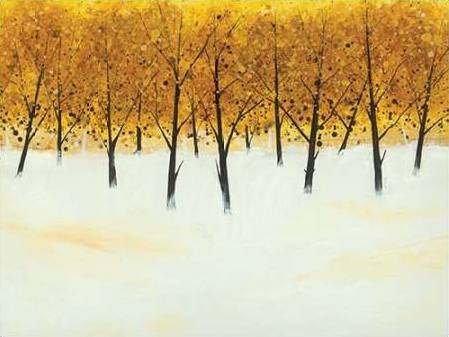 Yellow Trees on White