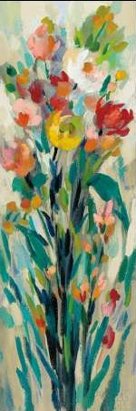 Tall Bright Flowers Cream 1