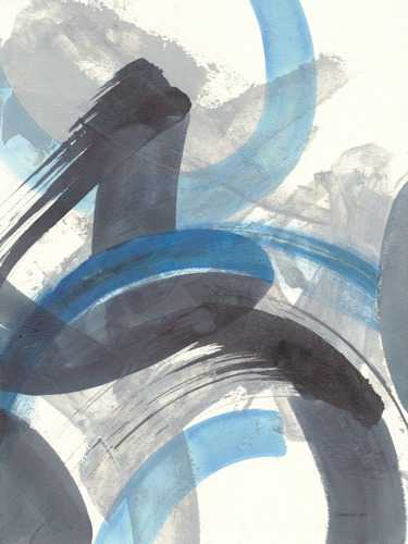 Blue Brushy Abstract 2