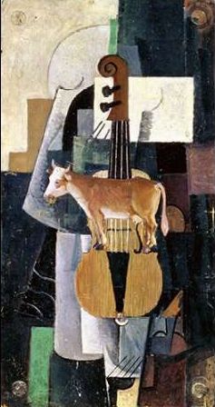 Cow and Violin, 1913