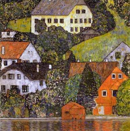 Houses In Unterach On Lake Atter 1916