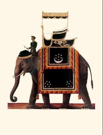 Indian Ceremonial Elephant- Black
