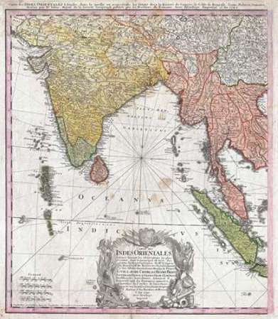 Map of India, 1748