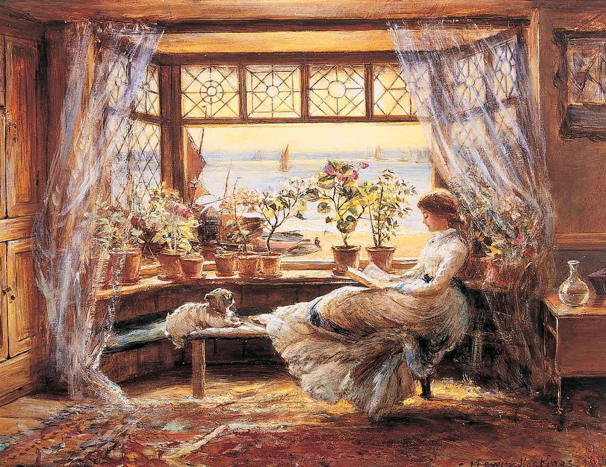 Reading by the window, Hasti