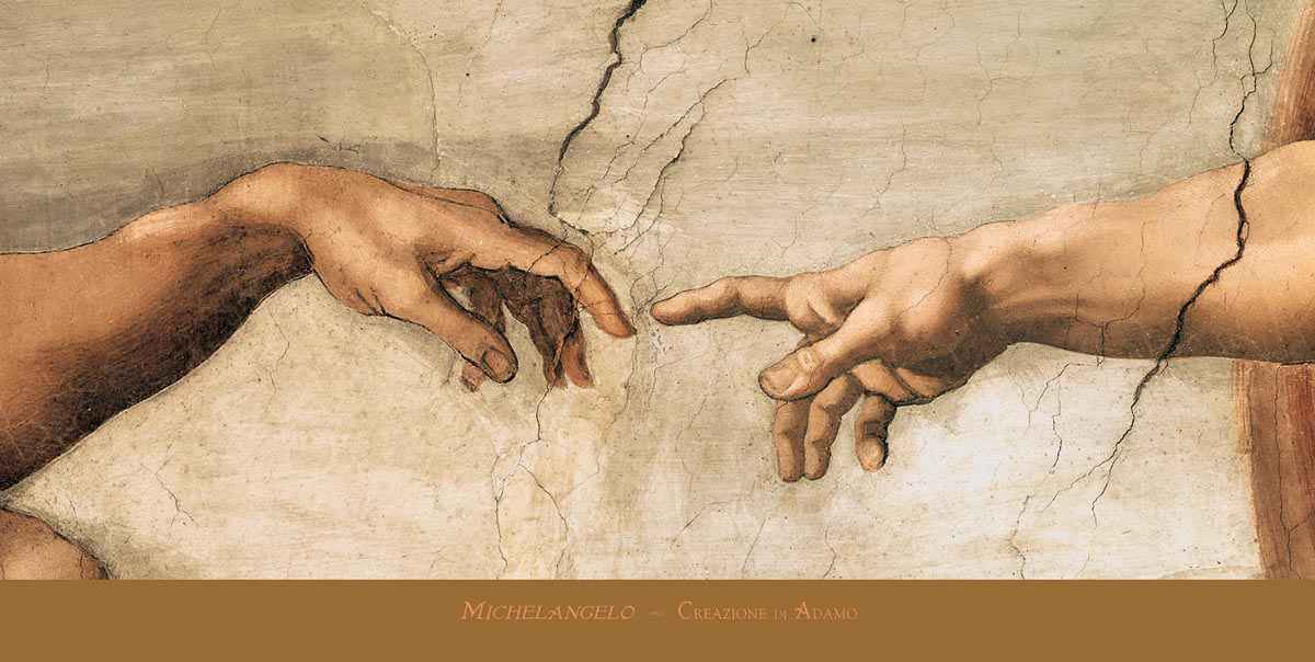 Creazione di Adamo, particol
