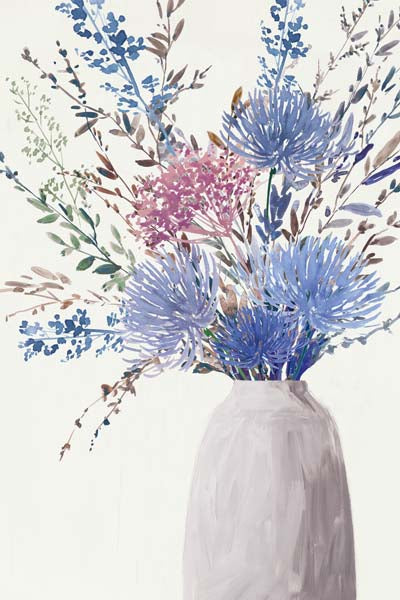 Vibrant Blooms in Subtle Vase