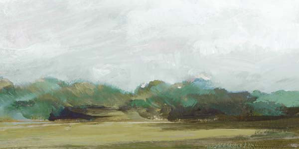 Misty Landscape with Rolling Hills